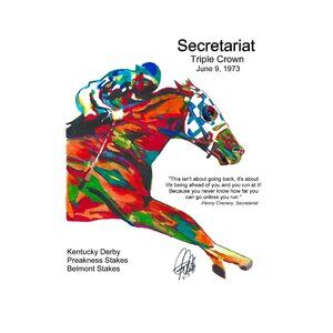 Secretariat Triple Crown Horse Racing Print Poster Wall Art 11x17